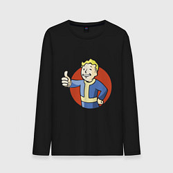 Лонгслив хлопковый мужской Vault boy like, цвет: черный