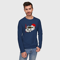 Лонгслив хлопковый мужской Toyota Mr-s Retro JDM Style, цвет: тёмно-синий — фото 2