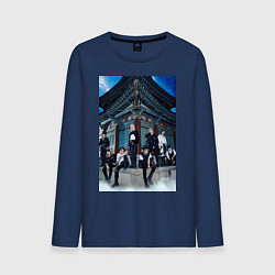 Лонгслив хлопковый мужской Stray Kids Thunderous, цвет: тёмно-синий