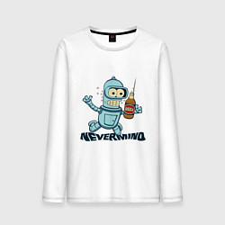 Лонгслив хлопковый мужской Little Bender, цвет: белый