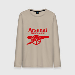 Лонгслив хлопковый мужской Arsenal: The gunners, цвет: миндальный