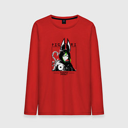 Лонгслив хлопковый мужской Тигнари в квадрате, цвет: красный