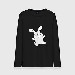 Лонгслив хлопковый мужской Happy Bunny, цвет: черный