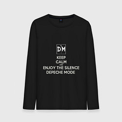 Мужской лонгслив Keep calm and enjoy the silence depeche mode