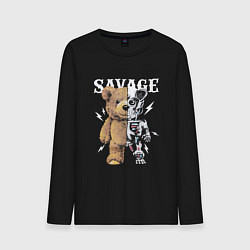 Лонгслив хлопковый мужской Savage Bear, цвет: черный