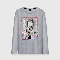 Лонгслив хлопковый мужской Макима Человек Бензопила, цвет: меланж