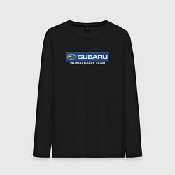 Лонгслив хлопковый мужской Subaru world rally team, цвет: черный