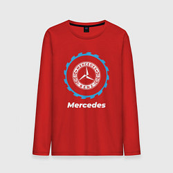 Лонгслив хлопковый мужской Mercedes в стиле Top Gear, цвет: красный