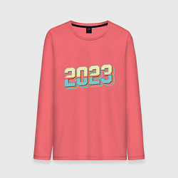 Лонгслив хлопковый мужской 2023, цвет: коралловый