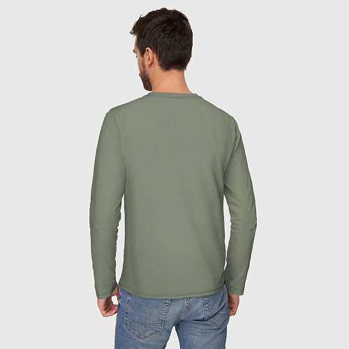 Мужской лонгслив Новогодний тирекс - ugly sweater / Авокадо – фото 4