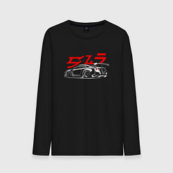 Лонгслив хлопковый мужской Nissan GTR art, цвет: черный