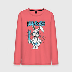 Лонгслив хлопковый мужской Blink 182 bunny nurse, цвет: коралловый