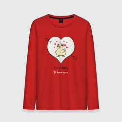 Лонгслив хлопковый мужской Im so ducky to have you, цвет: красный