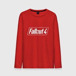 Лонгслив хлопковый мужской Fallout 4 - computer game - action, цвет: красный