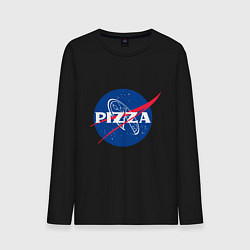 Лонгслив хлопковый мужской Nasa - pizza, цвет: черный