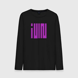 Лонгслив хлопковый мужской Logo I-dle, цвет: черный