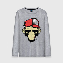 Лонгслив хлопковый мужской Monkey Swag, цвет: меланж