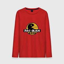 Лонгслив хлопковый мужской Pac-man game, цвет: красный