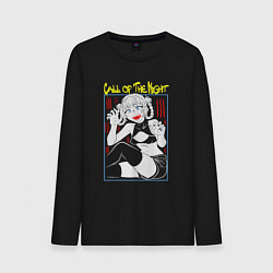 Лонгслив хлопковый мужской Crazy Nazuna Nanakusa арт, цвет: черный