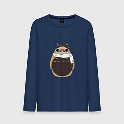 Лонгслив хлопковый мужской Тоторо Порко Россо, цвет: тёмно-синий
