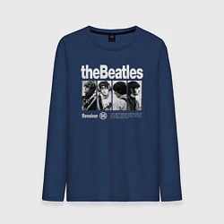Лонгслив хлопковый мужской The Beatles rock, цвет: тёмно-синий