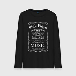 Лонгслив хлопковый мужской Pink Floyd в стиле Jack Daniels, цвет: черный