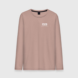 Лонгслив хлопковый мужской Международная федерация волейбола FIVB, цвет: пыльно-розовый