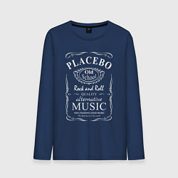 Лонгслив хлопковый мужской Placebo в стиле Jack Daniels, цвет: тёмно-синий