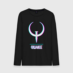 Мужской лонгслив Quake в стиле glitch и баги графики