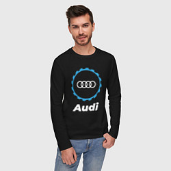 Лонгслив хлопковый мужской Audi в стиле Top Gear, цвет: черный — фото 2