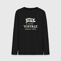 Лонгслив хлопковый мужской 1978 подлинный винтаж - оригинальные детали, цвет: черный