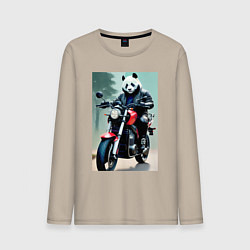 Мужской лонгслив Panda - cool biker