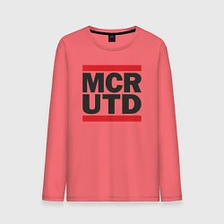 Лонгслив хлопковый мужской Run Manchester United, цвет: коралловый