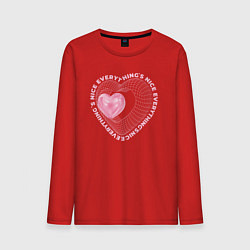 Лонгслив хлопковый мужской Everythings nice, цвет: красный