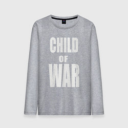 Лонгслив хлопковый мужской Child of war, цвет: меланж
