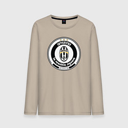 Лонгслив хлопковый мужской Juventus club, цвет: миндальный