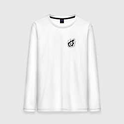 Лонгслив хлопковый мужской Гарда меча - Ренгоку столп пламени, цвет: белый