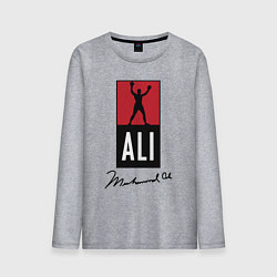 Лонгслив хлопковый мужской Muhammad Ali boxer, цвет: меланж