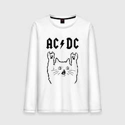 Мужской лонгслив AC DC - rock cat