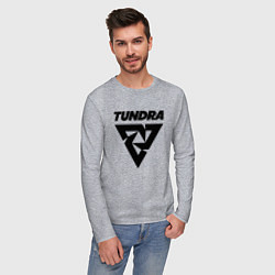 Лонгслив хлопковый мужской Tundra esports logo, цвет: меланж — фото 2