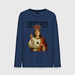 Лонгслив хлопковый мужской Holly Gabe, цвет: тёмно-синий