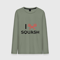 Лонгслив хлопковый мужской I Love Squash, цвет: авокадо