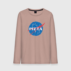 Лонгслив хлопковый мужской Pizza, цвет: пыльно-розовый