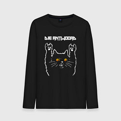 Лонгслив хлопковый мужской Die Antwoord rock cat, цвет: черный