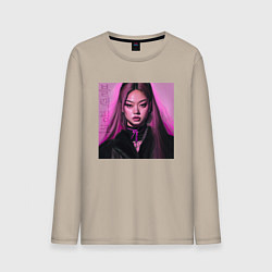 Мужской лонгслив Blackpink Jennie аниме рисунок