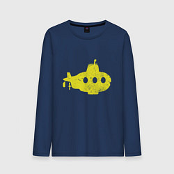 Лонгслив хлопковый мужской Желтая подводная лодка, цвет: тёмно-синий