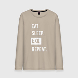 Мужской лонгслив Eat Sleep EXO Repeat