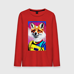 Мужской лонгслив Fox - pop art - fashionista