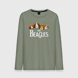 Лонгслив хлопковый мужской Бигли, цвет: авокадо