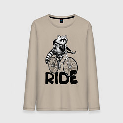 Мужской лонгслив Raccoon ride